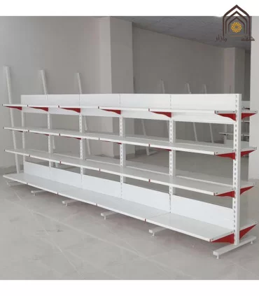 شلف فروشگاهی وسط دوطرفه طوس مشبک - 5